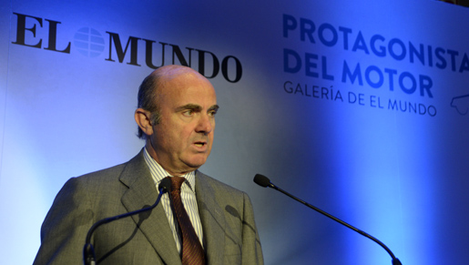 De Guindos durante su intervención
