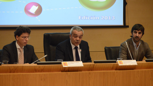 Victor Calvo-Sotelo acompañado de César Miralles y José Luis Zimmermann