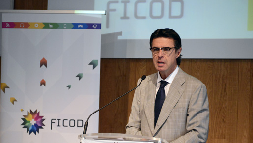 El ministro durante la presentación de FICOD