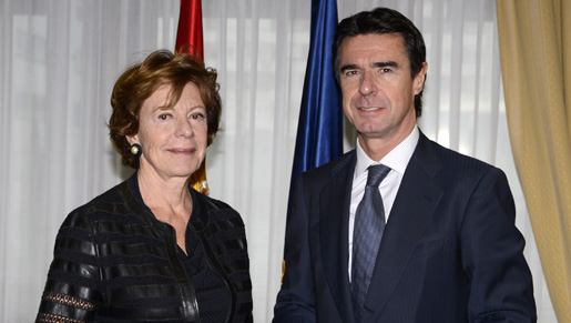 José Manuel Soria y Neelie Kroes